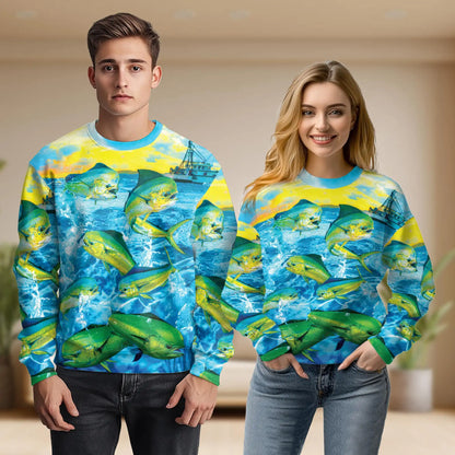 Go Fishing Mahi Mahi Ocean Sweatshirt – Tropical 3D All Over Print Design