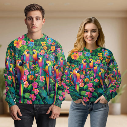 Parrot Tropical Sweatshirt – Tropical 3D All Over Print Design
