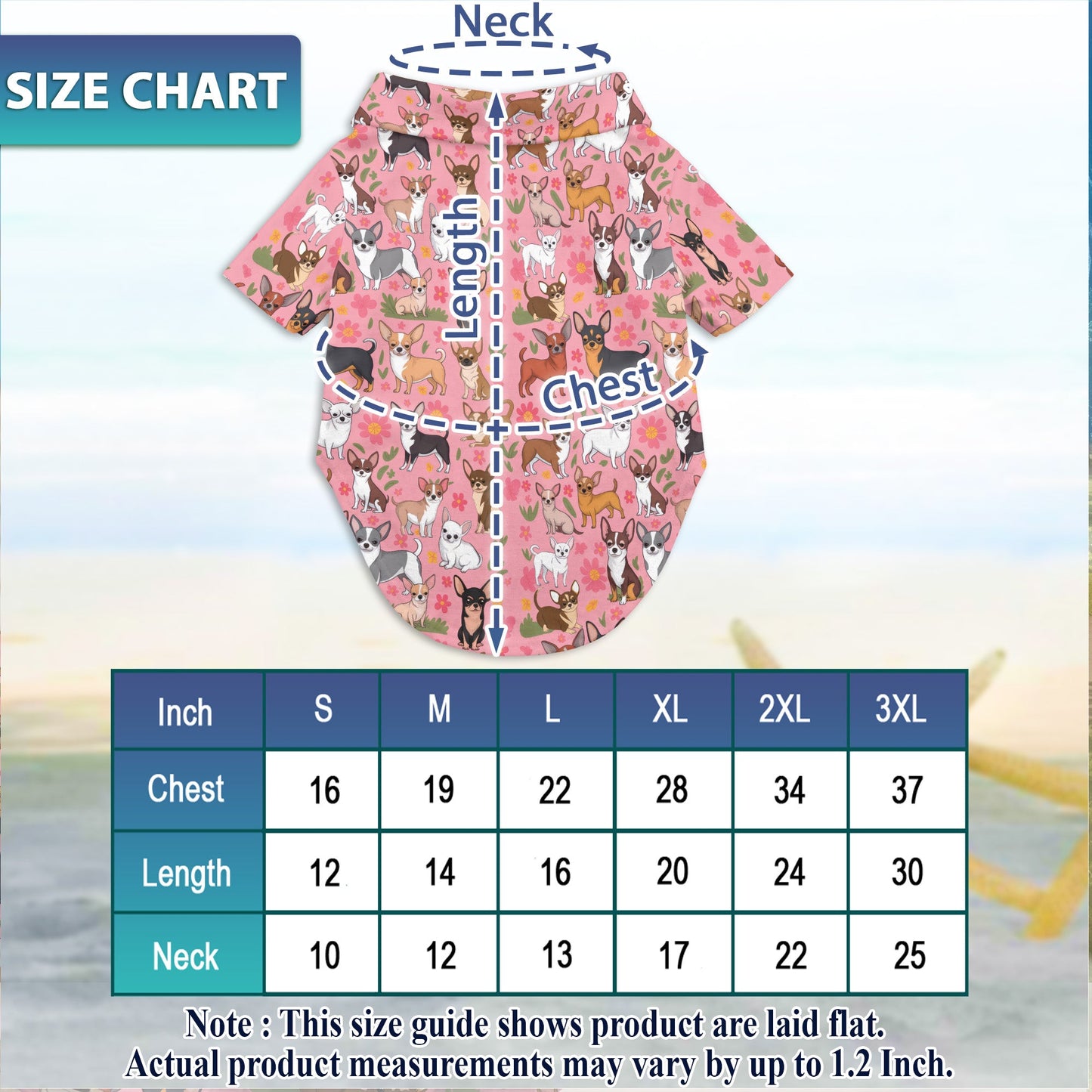 Floral Chihuahua Matching Dog Owner Hawaiian Shirts, Funny Pet Aloha Shirt for Beach Vacation - Azhawaiian