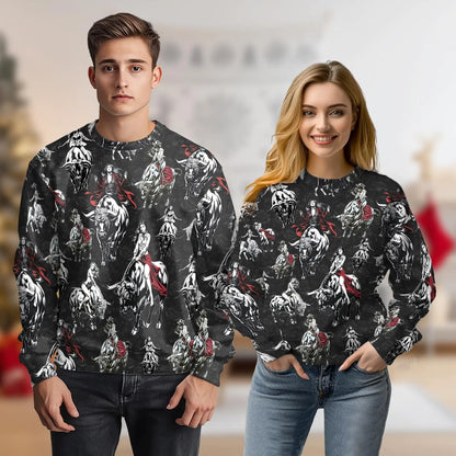 Girl Bull Rider Sweatshirt – Colorful Graphic 3D All Over Print Design