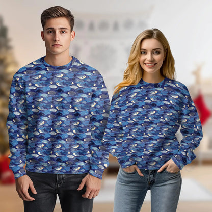 Japanese Fish Pattern Sweatshirt – Colorful Graphic 3D All Over Print Design
