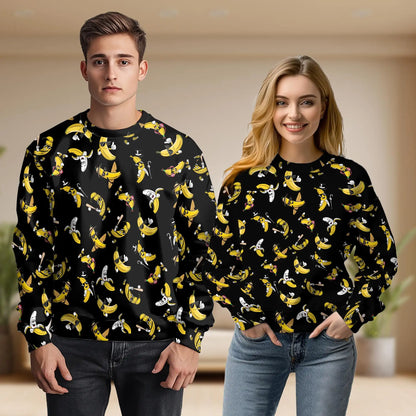 Banana Pattern Sweatshirt – Tropical 3D All Over Print Design