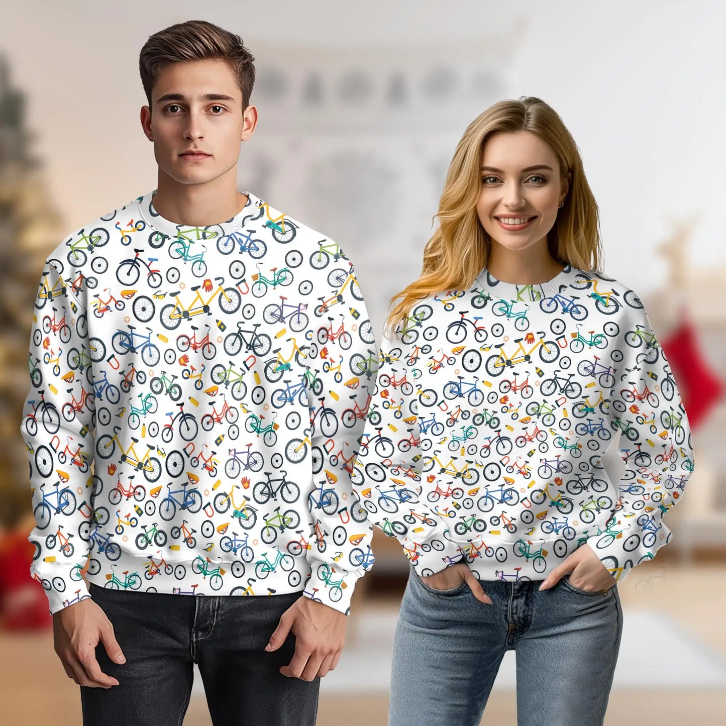 Mini Bicycle Sweatshirt – Vintage 3D All Over Print Design