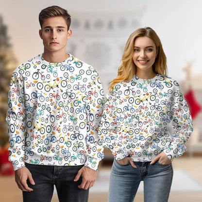 Mini Bicycle Sweatshirt – Vintage 3D All Over Print Design
