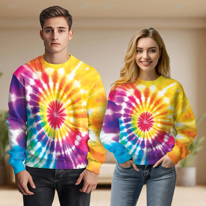 Tie Dye Sweatshirt – Colorful Graphic 3D All Over Print Design
