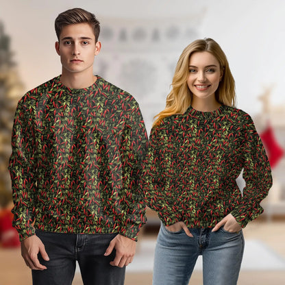 Chili Pepper Pattern Sweatshirt – Colorful Graphic 3D All Over Print Design