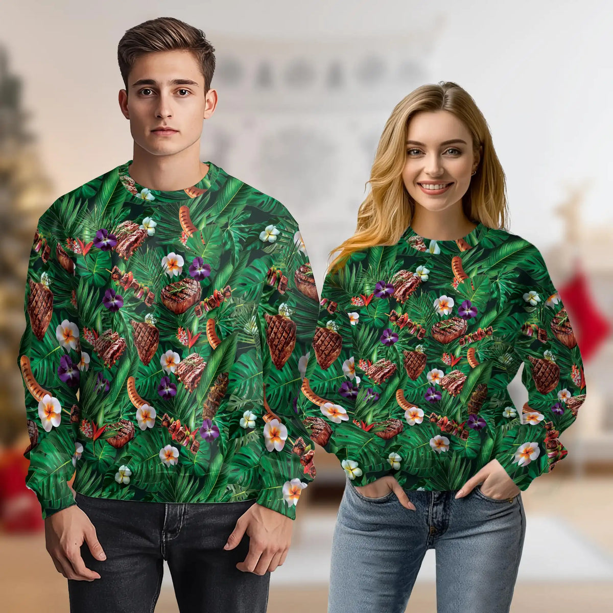 BBQ Lovers Sweatshirt – Colorful Graphic 3D All Over Print Design