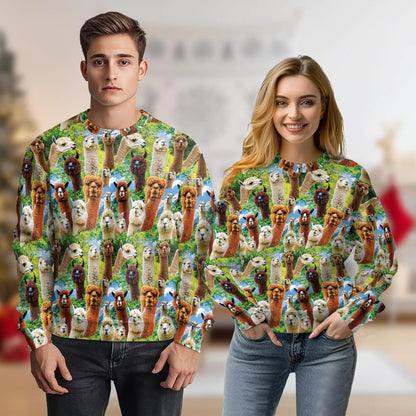 Alpaca Sweatshirt – Colorful Graphic 3D All Over Print Design