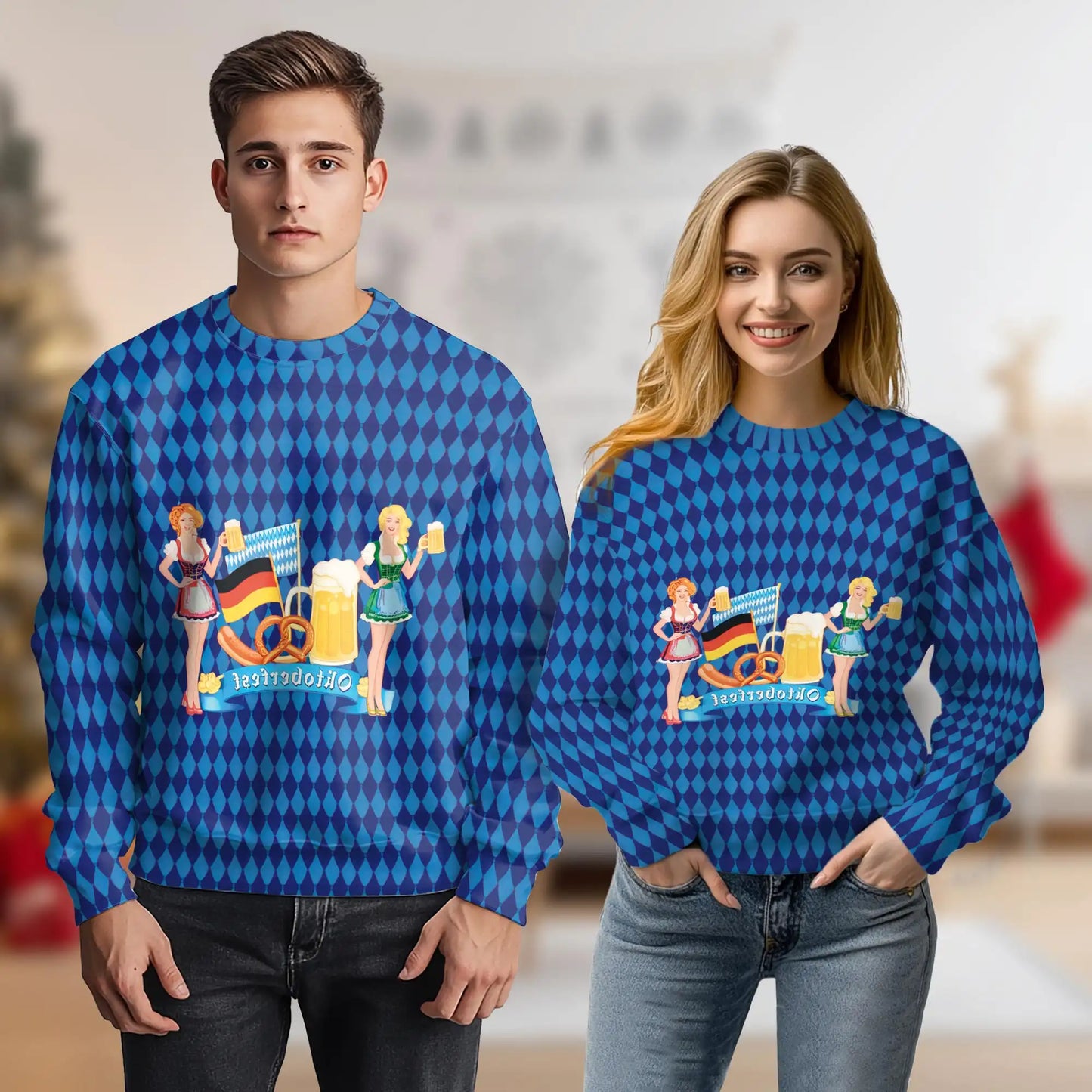 Oktoberfest Beer Sweatshirt – Colorful Graphic 3D All Over Print Design