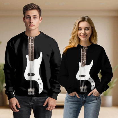 Black Bass Guitar Sweatshirt – Colorful Graphic 3D All Over Print Design