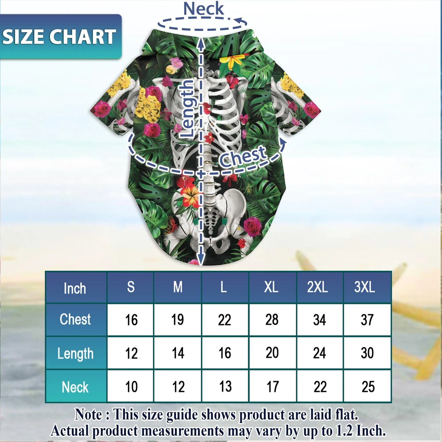 Skeleton Spooky Floral Tropical Beach Matching Dog Owner Hawaiian Shirts, Funny Pet Aloha Shirt for Beach Vacation - Azhawaiian