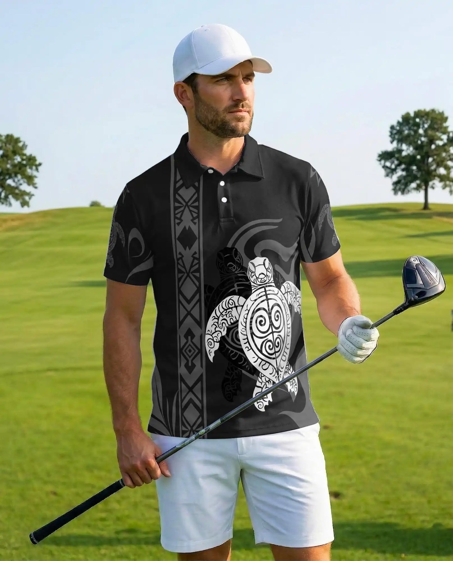 Polynesian Turtle Polo Shirt | Azhawaiian