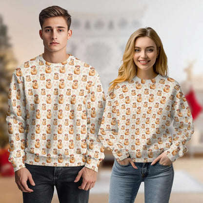 Cute Capybara Sweatshirt – Colorful Graphic 3D All Over Print Design