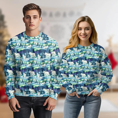 Winter Wolf Sweatshirt – Colorful Graphic 3D All Over Print Design