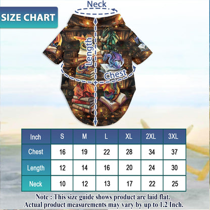 Dragon Book Matching Dog Owner Hawaiian Shirts, Funny Pet Aloha Shirt for Beach Vacation - Azhawaiian