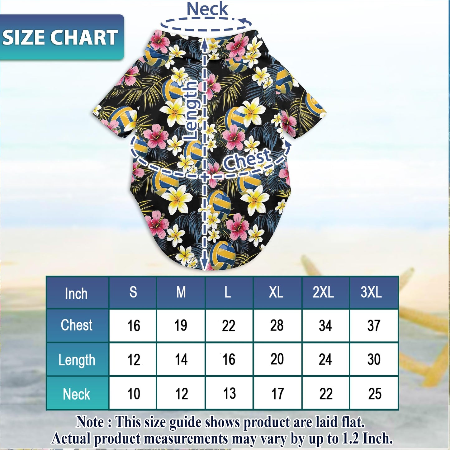 Volleyball Flower Matching Dog Owner Hawaiian Shirts, Funny Pet Aloha Shirt for Beach Vacation - Azhawaiian