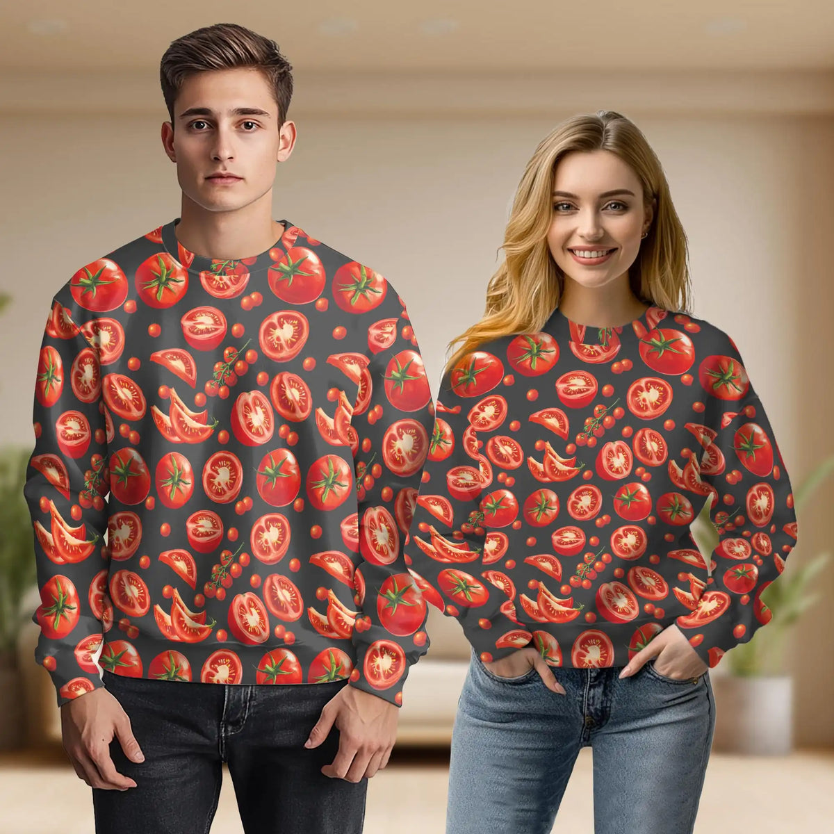Tomato Print Sweatshirt – Colorful Graphic 3D All Over Print Design