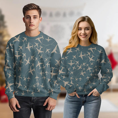 Airplane Sweatshirt – Colorful Graphic 3D All Over Print Design
