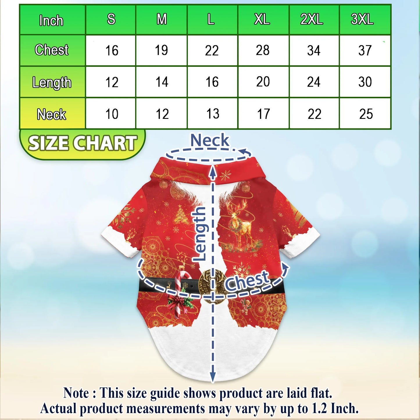 Santa Costume Christmas Print Matching Dog Owner Hawaiian Shirts, Funny Pet Aloha Shirt for Beach Vacation - Azhawaiian