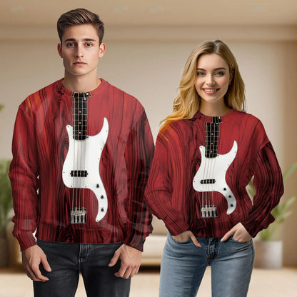 Bass Guitar Sweatshirt – Colorful Graphic 3D All Over Print Design