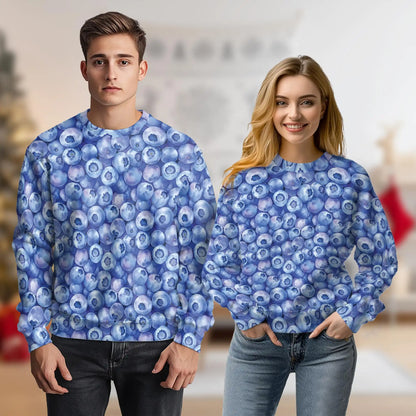 Blueberry Sweatshirt – Colorful Graphic 3D All Over Print Design