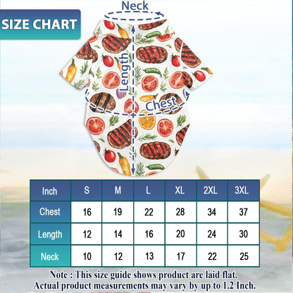 BBQ Matching Dog Owner Hawaiian Shirts, Funny Pet Aloha Shirt for Beach Vacation - Azhawaiian