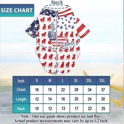 Pug Flag Matching Dog Owner Hawaiian Shirts, Funny Pet Aloha Shirt for Beach Vacation - Azhawaiian
