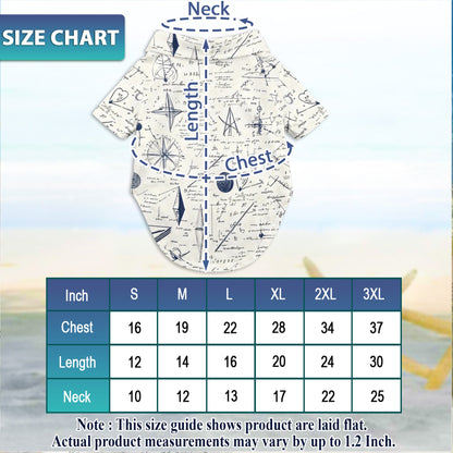 Math Teacher Matching Dog Owner Hawaiian Shirts, Funny Pet Aloha Shirt for Beach Vacation - Azhawaiian
