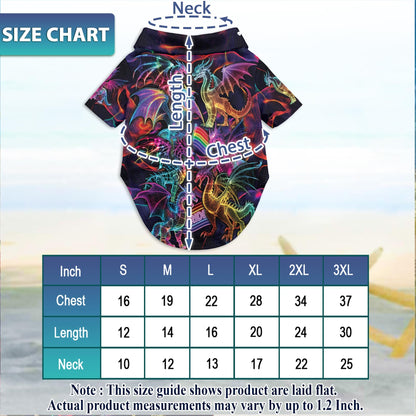 Pride Dragon Matching Dog Owner Hawaiian Shirts, Funny Pet Aloha Shirt for Beach Vacation - Azhawaiian