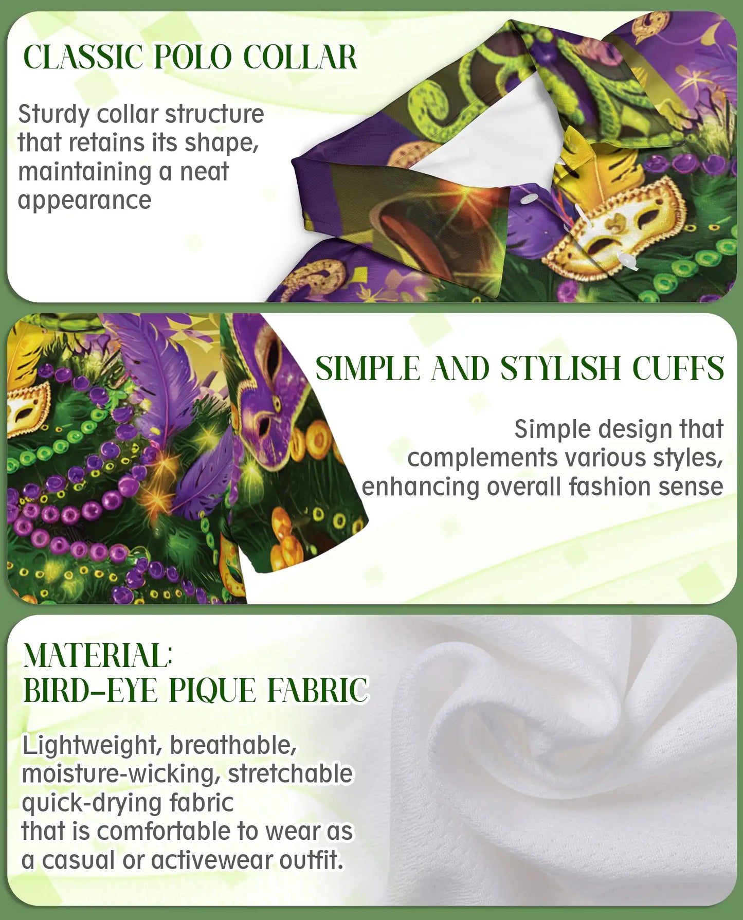 Mardi Gras Tree Hawaiian Polo Shirt | Azhawaiian