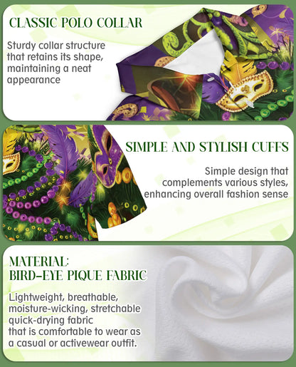 Mardi Gras Tree Hawaiian Polo Shirt | Azhawaiian