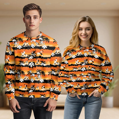 Wrestling Hibiscus Sweatshirt – Colorful Graphic 3D All Over Print Design