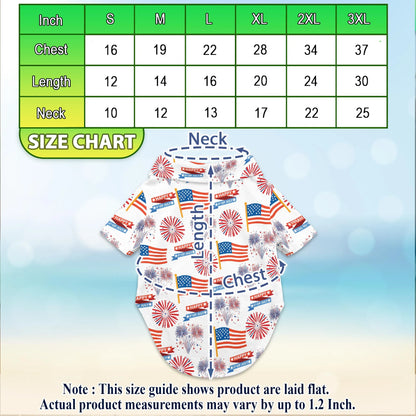 4th of July Patriotic American Matching Dog Owner Hawaiian Shirts, Funny Pet Aloha Shirt for Beach Vacation - Azhawaiian