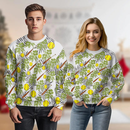Softball Sweatshirt – Colorful Graphic 3D All Over Print Design