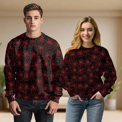 Spider Web Sweatshirt – Colorful Graphic 3D All Over Print Design