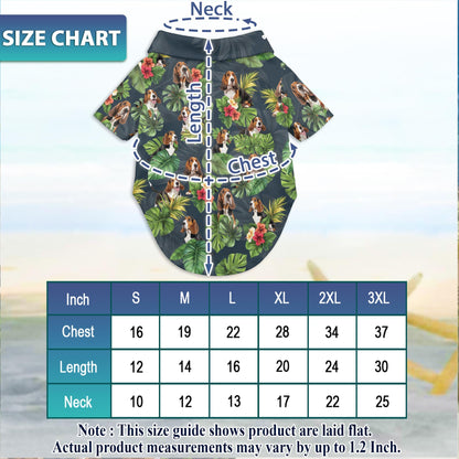 Basset Hound Matching Dog Owner Hawaiian Shirts, Funny Pet Aloha Shirt for Beach Vacation - Azhawaiian