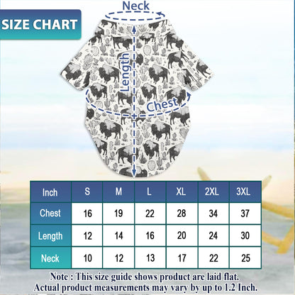 Bison Theme Matching Dog Owner Hawaiian Shirts, Funny Pet Aloha Shirt for Beach Vacation - Azhawaiian