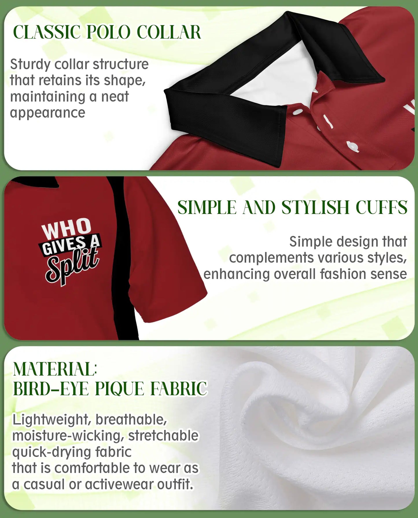 Funny Bowling 3D Polo Shirt for Men, Who Gives A Split Style | Azhawaiian