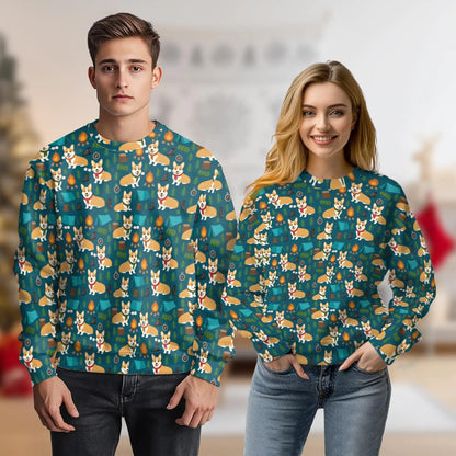 Corgi Camping Sweatshirt – Colorful Graphic 3D All Over Print Design