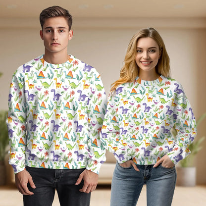 Dinosaur Cute Tropical Sweatshirt – Tropical 3D All Over Print Design