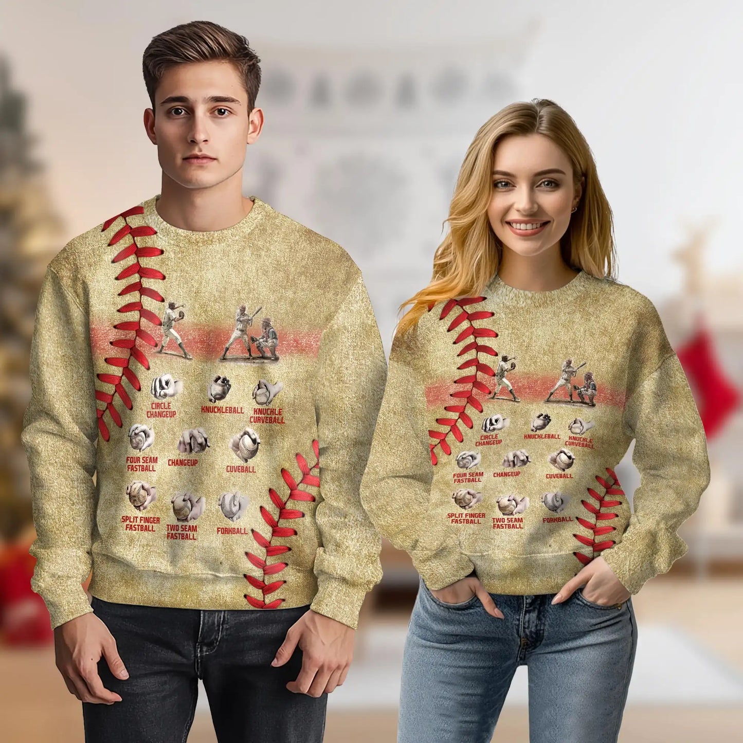 Baseball Pitching Grips Sweatshirt – Colorful Graphic 3D All Over Print Design