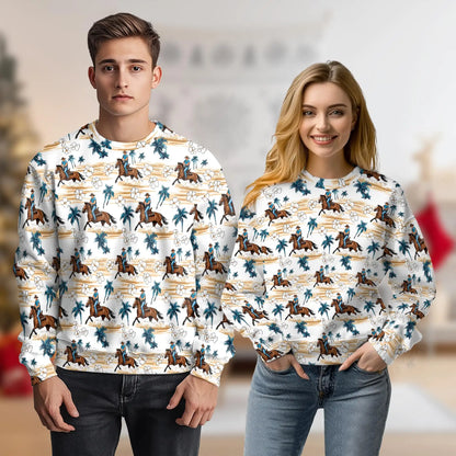Western Cowboy Pattern Sweatshirt – Colorful Graphic 3D All Over Print Design