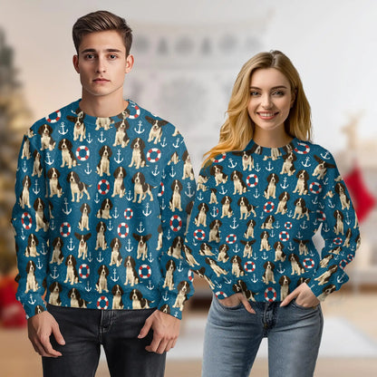 English Springer Spaniel Sweatshirt – Colorful Graphic 3D All Over Print Design