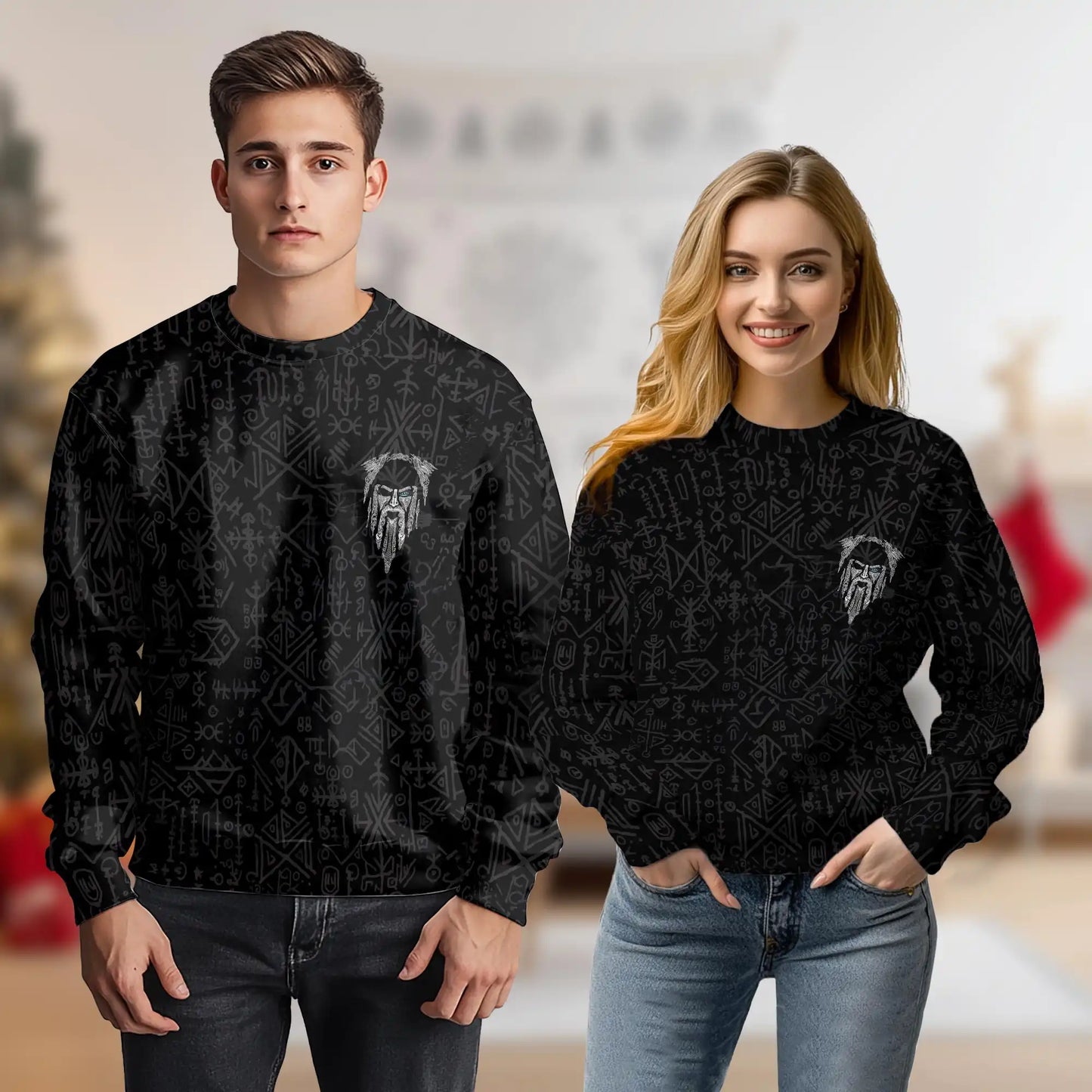 Viking Odin Sweatshirt – Colorful Graphic 3D All Over Print Design