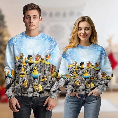 Ducks Sweatshirt – Colorful Graphic 3D All Over Print Design