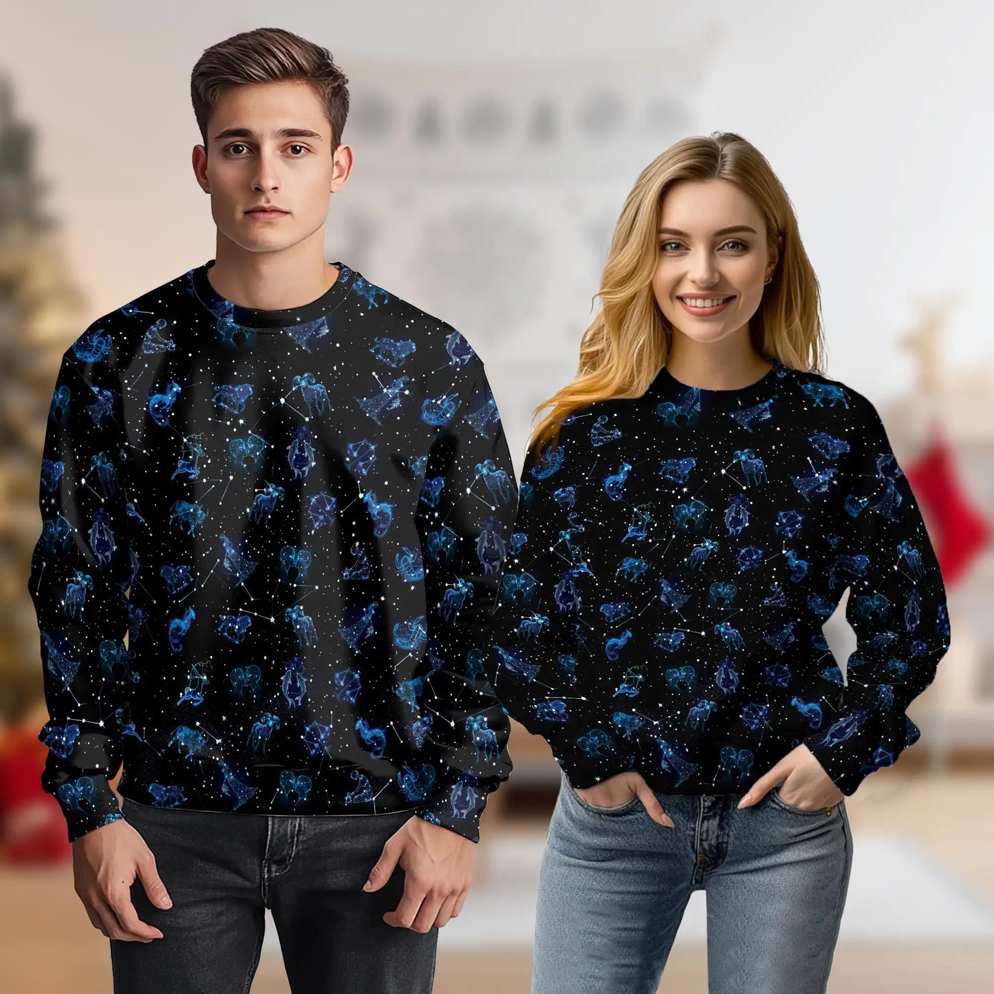 Zodiac Print Sweatshirt – Colorful Graphic 3D All Over Print Design