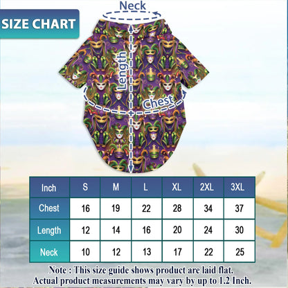 Happy Mardi Gras Tropical Beach Matching Dog Owner Hawaiian Shirts, Funny Pet Aloha Shirt for Beach Vacation - Azhawaiian