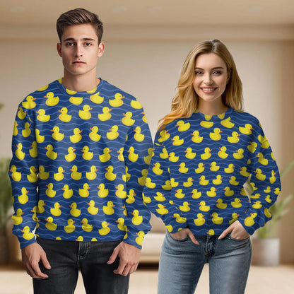 Duck Water Waves Sweatshirt – Colorful Graphic 3D All Over Print Design