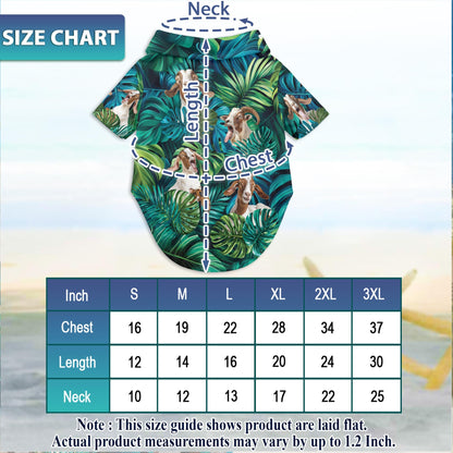 Boer Goat Matching Dog Owner Hawaiian Shirts, Funny Pet Aloha Shirt for Beach Vacation - Azhawaiian