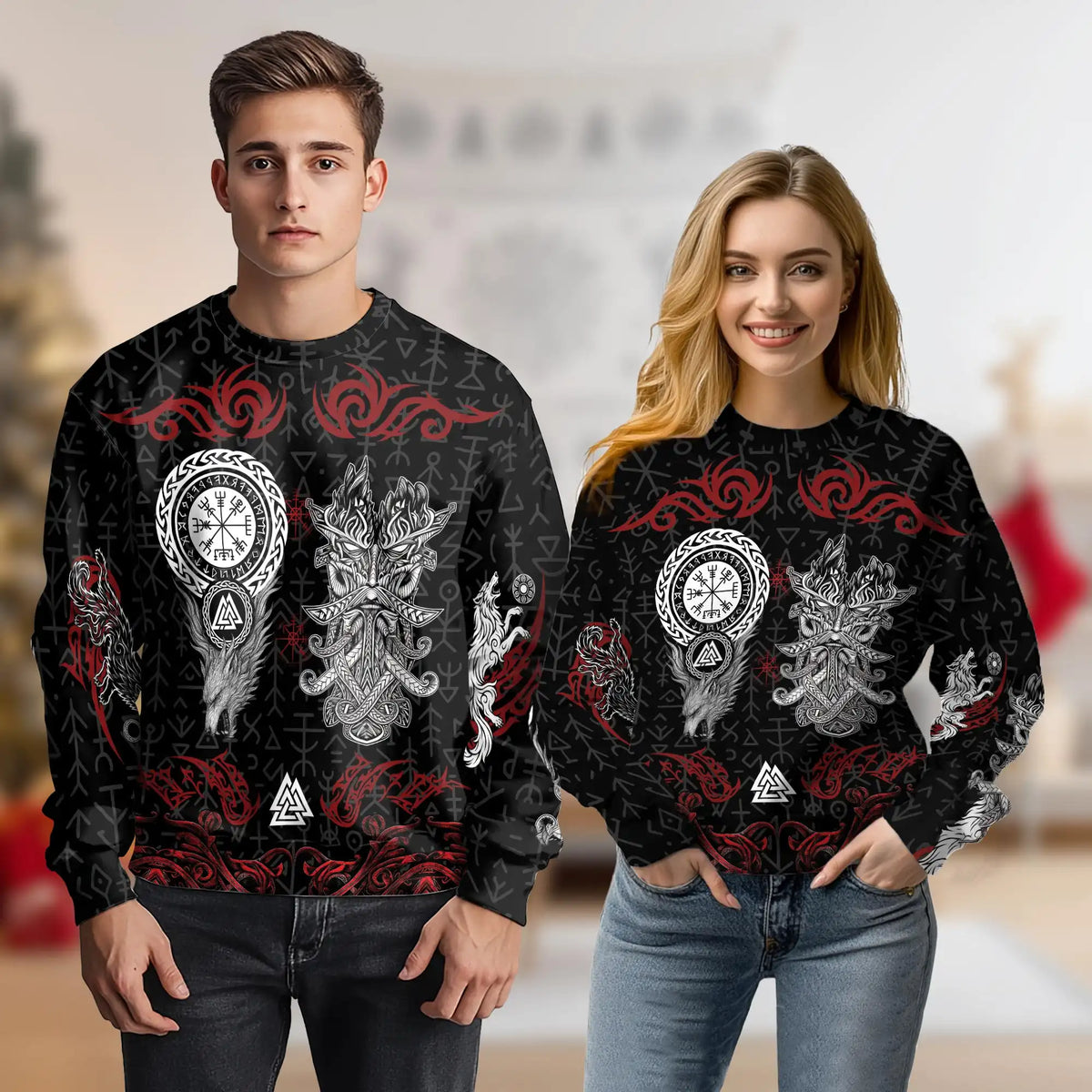 Norse History Viking Fenrir Sweatshirt – Colorful Graphic 3D All Over Print Design